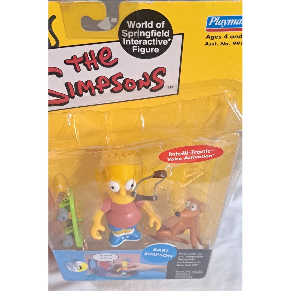 Vintage 2000 Playmates The Simpsons Bart Simpson Interactive Figure MOC Rare - Picture 5 of 5